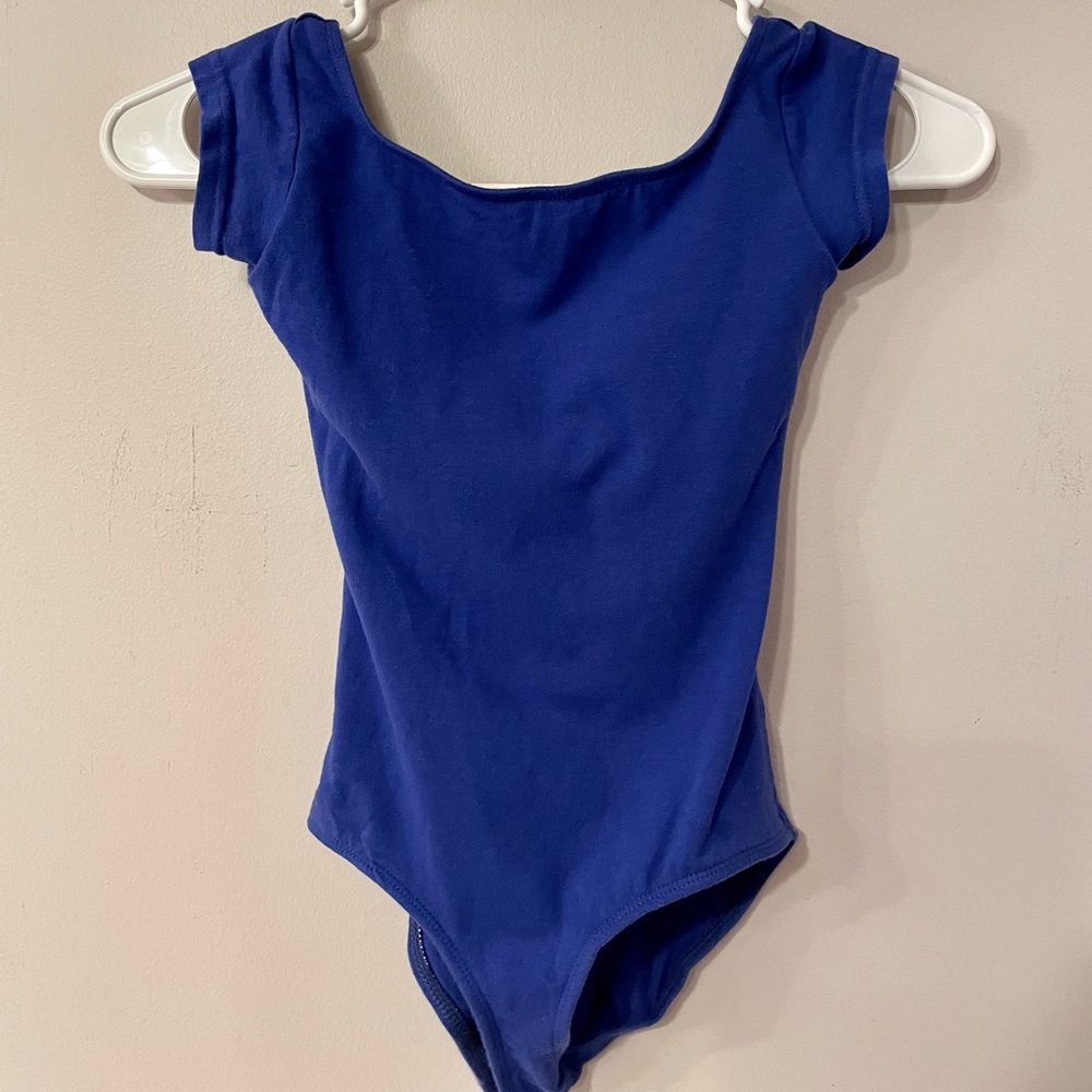 Girl 7/10 Small Blue Ballet Dance Leotard. - Picture 2 of 2
